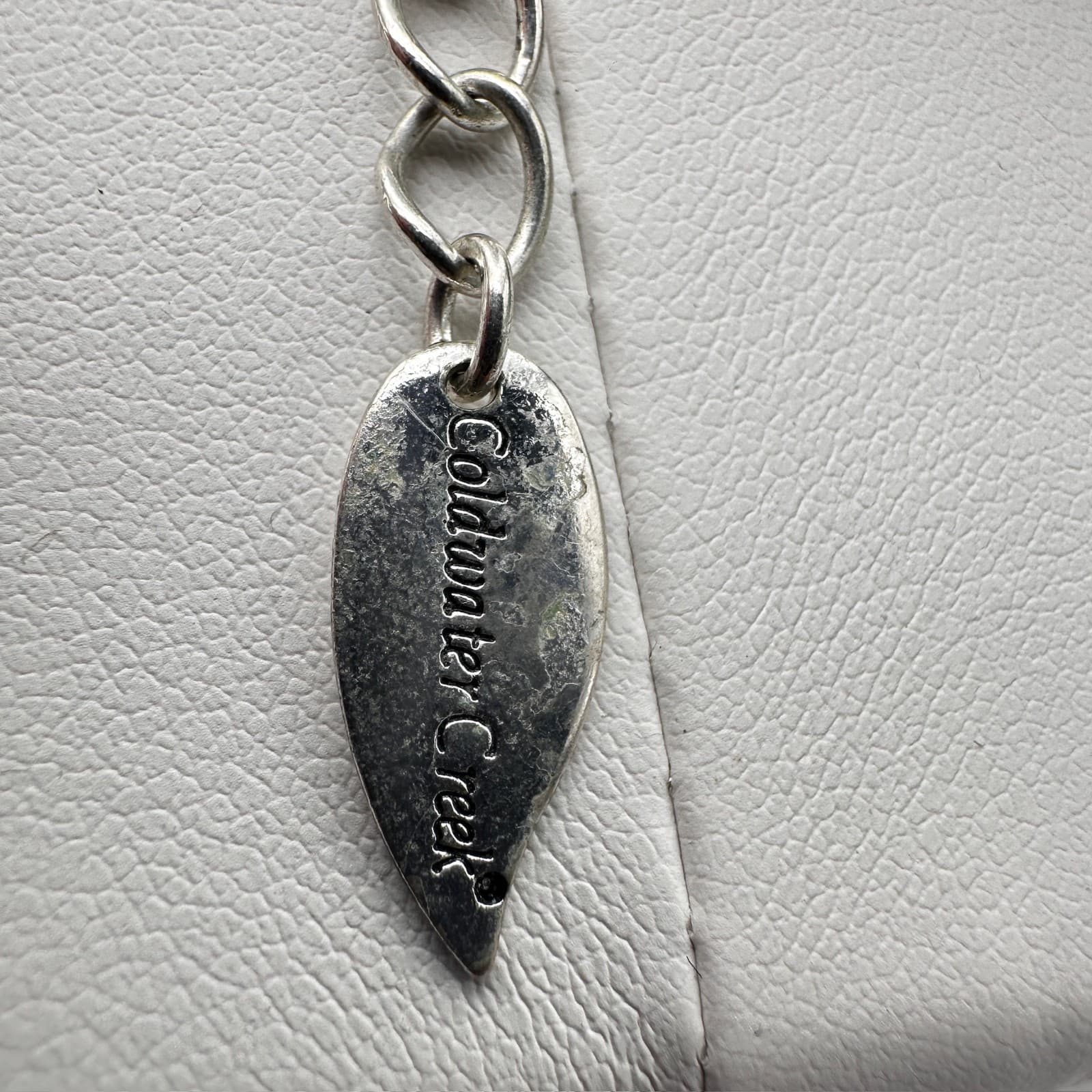 Vintage 90s Coldwater Creek Gray Faux Pearl Mesh Collar Necklace Statement Boho - Thumbnail 8