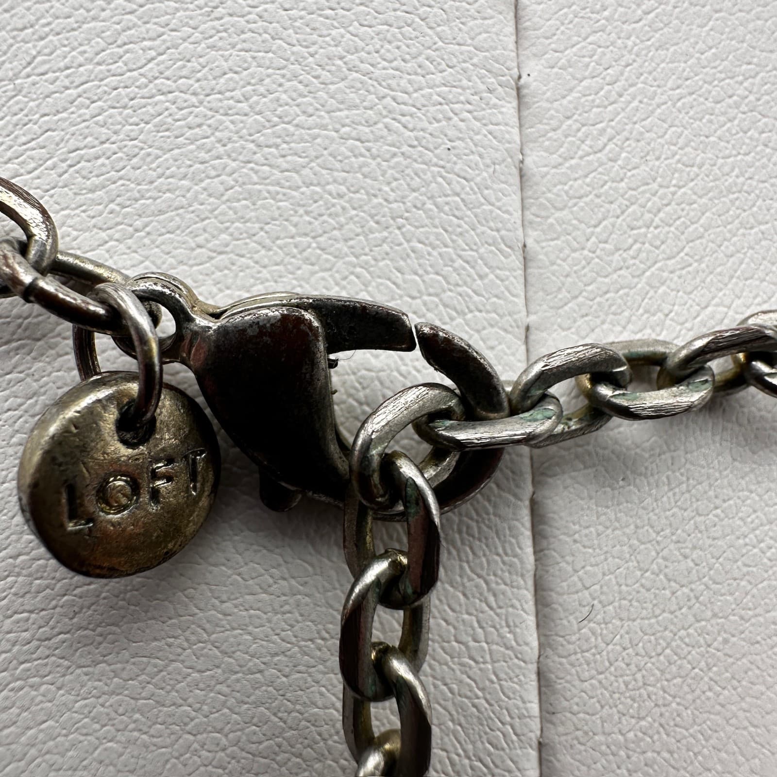 Vintage 90s LOFT Necklace Tiger's Eye Smokey Glass Bronze Tone Beaded Earthy - Thumbnail 8