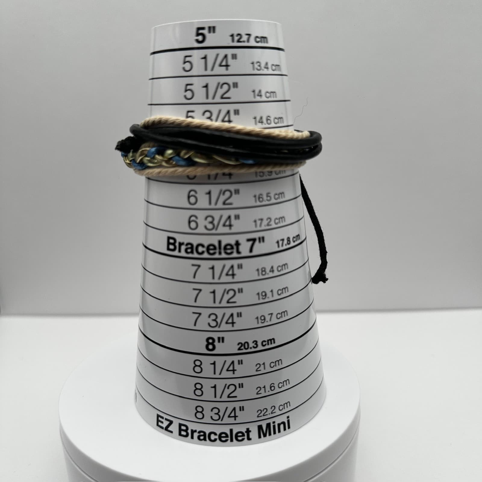 Vintage 90s Multi-Strand Leather Cord Bracelet Braided Gold Tone Women's Jewelry - Thumbnail 9