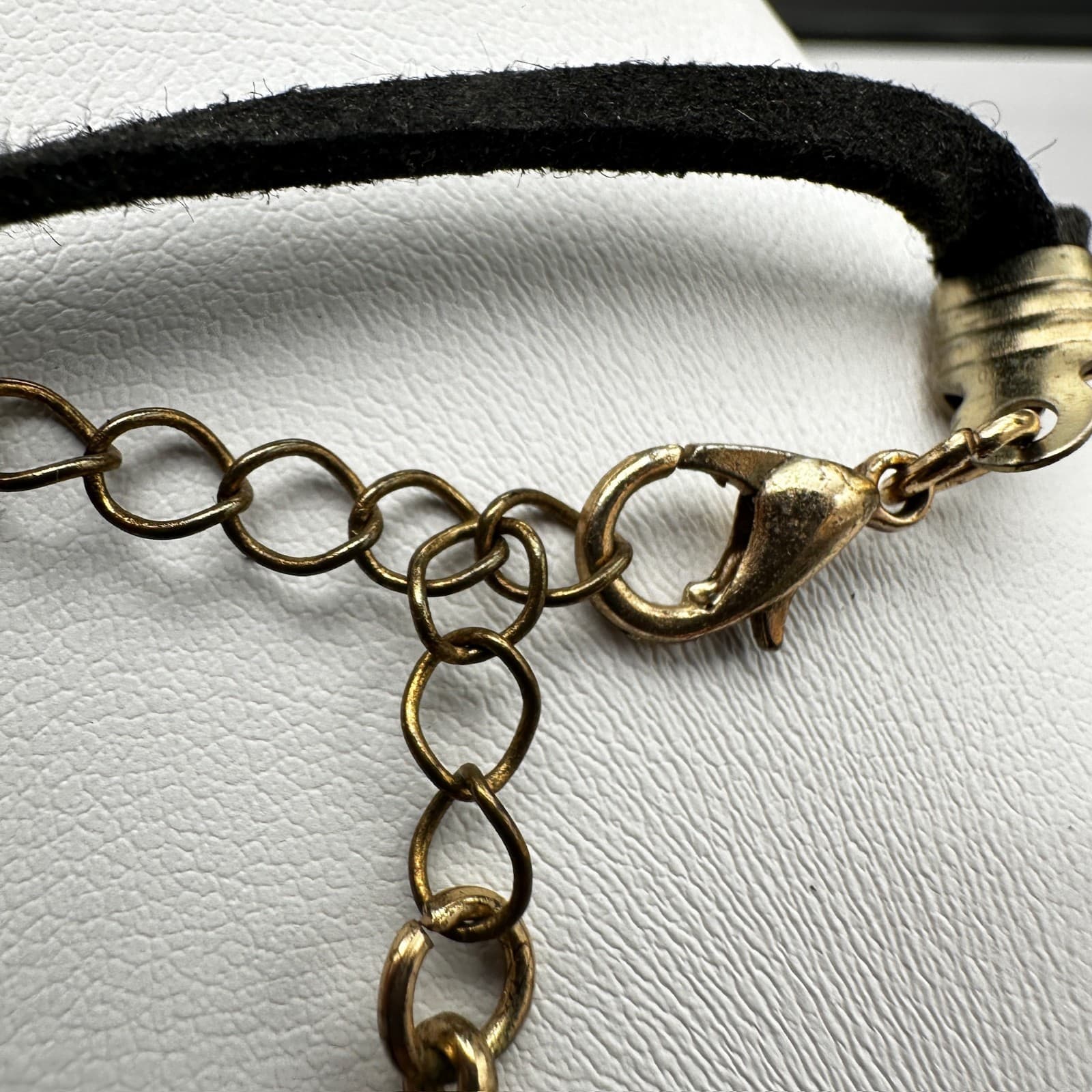 Vintage 90s Gold Tone Bead Double Cord Necklace Women's Jewelry - Thumbnail 11