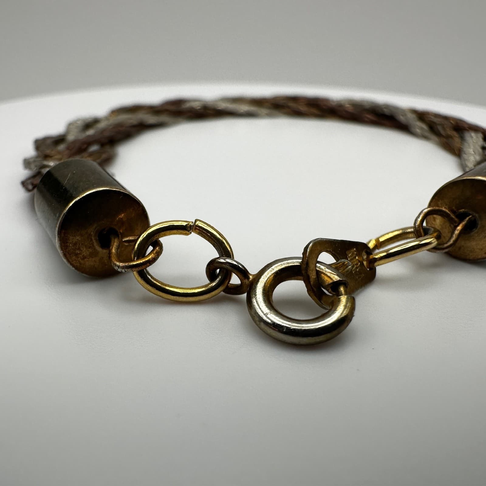 Vintage 90s Multi Strand Braided Chain Bracelet Mixed Tone Women's Jewelry - Thumbnail 11