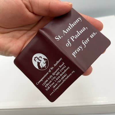 Vintage St. Anthony of Padua Relic Prayer Card Pocket Shrine Catholic Devotional - Thumbnail 6