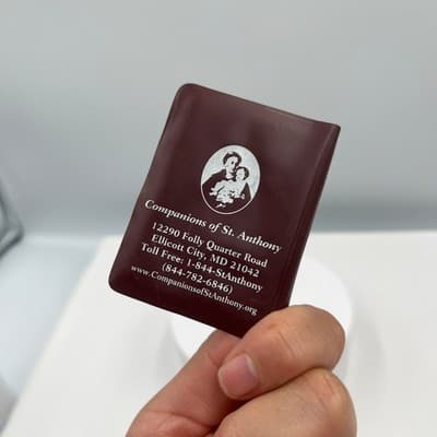 Vintage St. Anthony of Padua Relic Prayer Card Pocket Shrine Catholic Devotional - Thumbnail 3