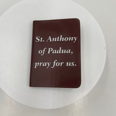 Vintage St. Anthony of Padua Relic Prayer Card Pocket Shrine Catholic Devotional - Thumbnail 2