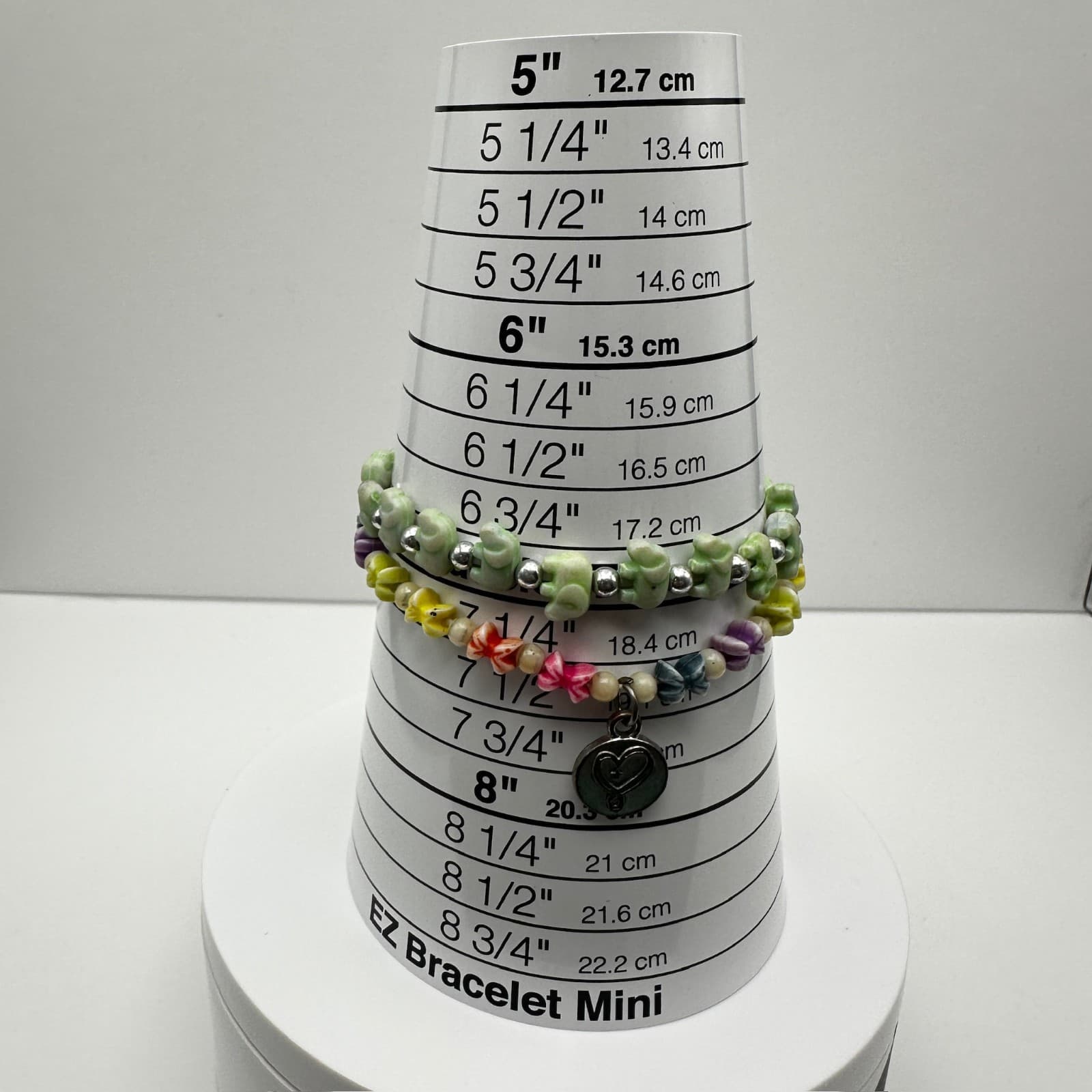 Vintage 90s Multi-Color Flower Bead Necklace & Silver Accent Charm Set Jewelry - Thumbnail 14