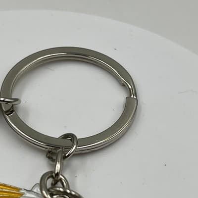 Vintage Ida Toruga Costa Rica Enamel Shell Charm Keychain Beach Coastal Style - Thumbnail 4