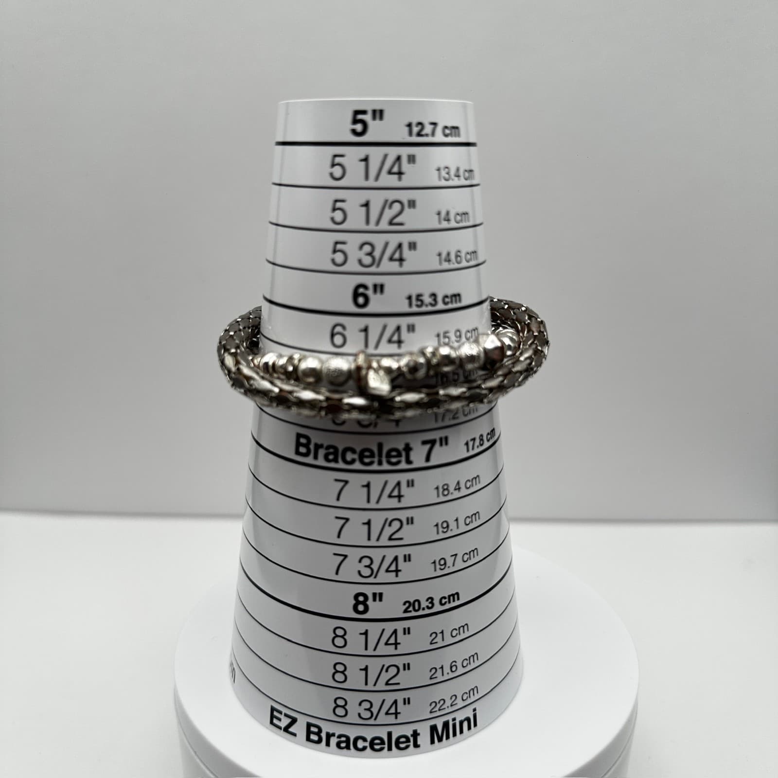 Vintage 90s Dual-Tone Multi-Strand Leather & Silver-Tone Metal Bead Bracelets - Thumbnail 11