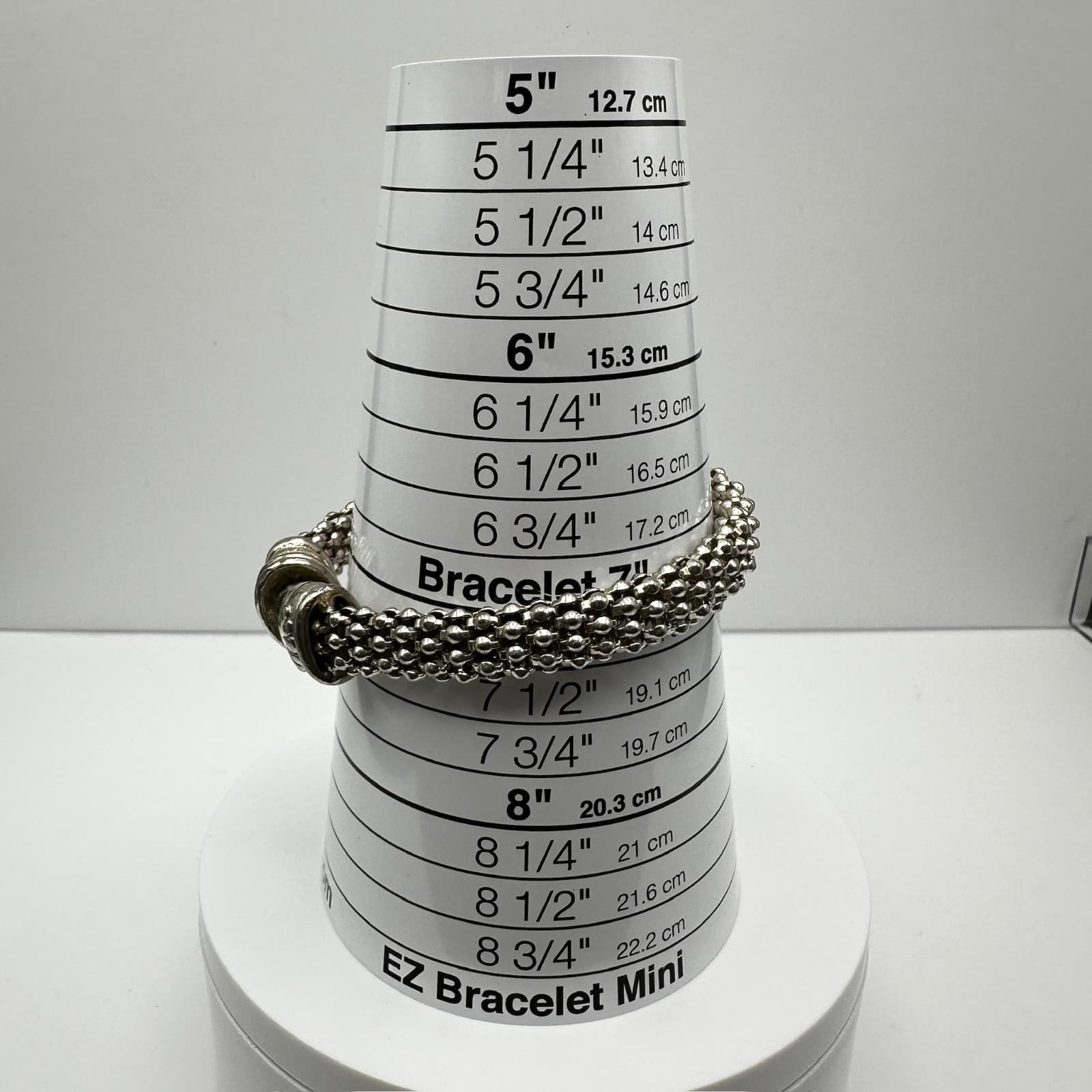 Vintage 80s Silver Beaded Multi-Strand Bracelet Ornate Floral Clasp jewelry - Thumbnail 10