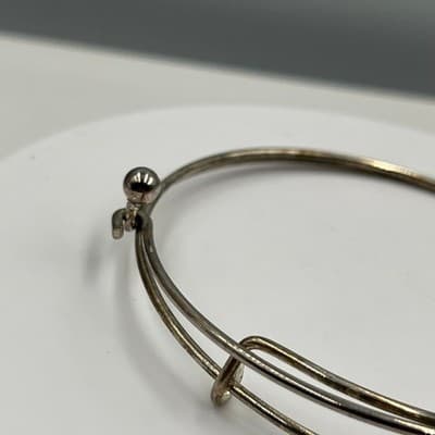 Vintage Bracelet Bangle Set Silver Tone Celestial Sun Charm Rhinestone 2pc - Thumbnail 3