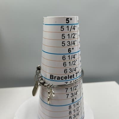 VTG Silver Tone Charm Bangle Bracelet Set Friends Quote Infinity Heart Crystal - Thumbnail 8