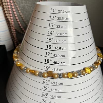 Vintage Gold Tone Classic Pearl & Crystal Beaded Necklace Mixed Beads Victorian - Thumbnail 6