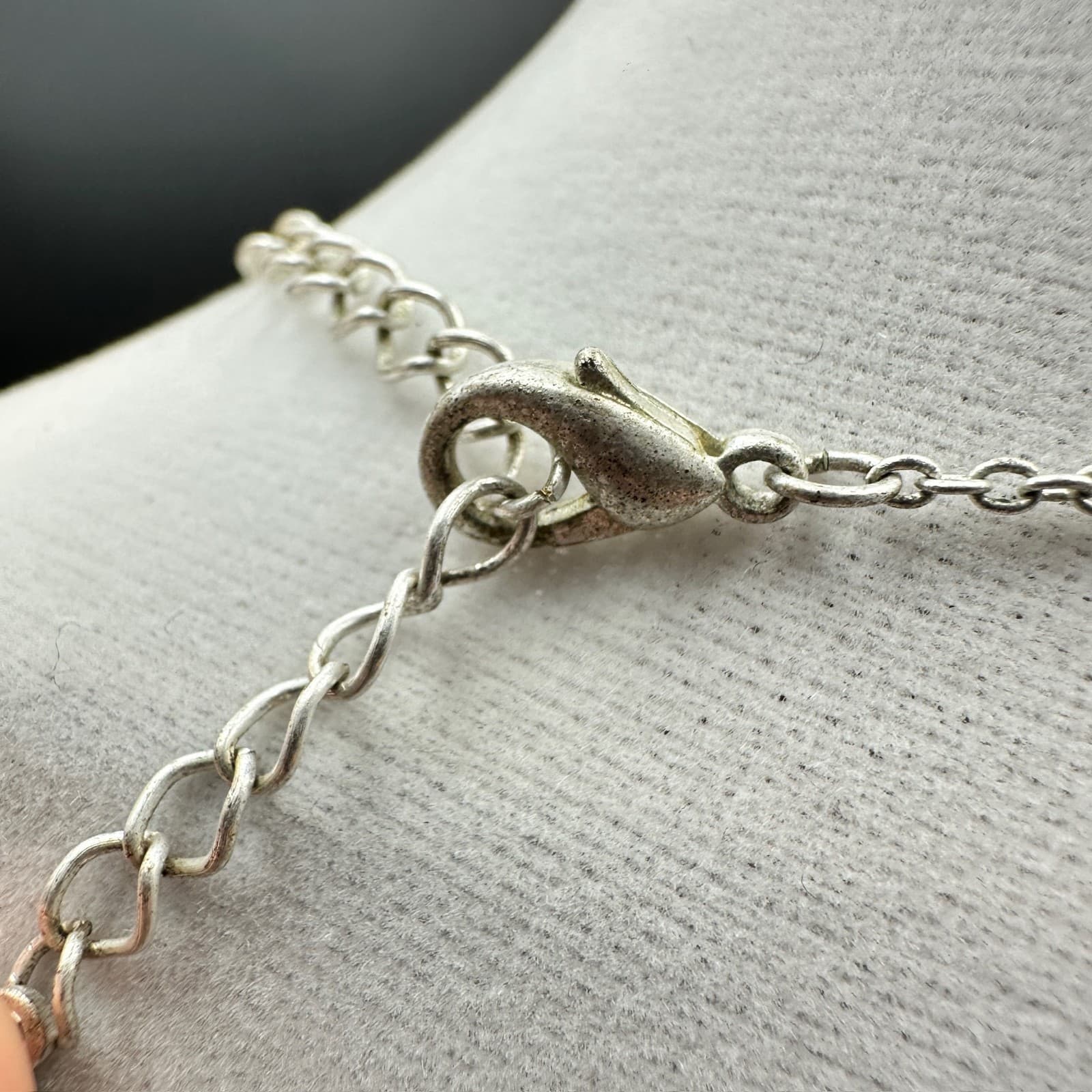 Cookie Lee Silver Disc Pendant Necklace Rhinestone Galaxy Design Minimal Sparkle - Thumbnail 7