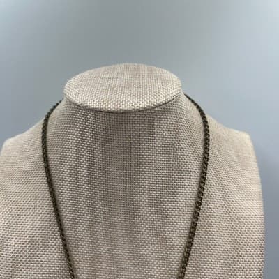 Vintage Faceted Resin Bezel Beads Pendant Necklace Large Ornate Medallion Fringe - Thumbnail 3