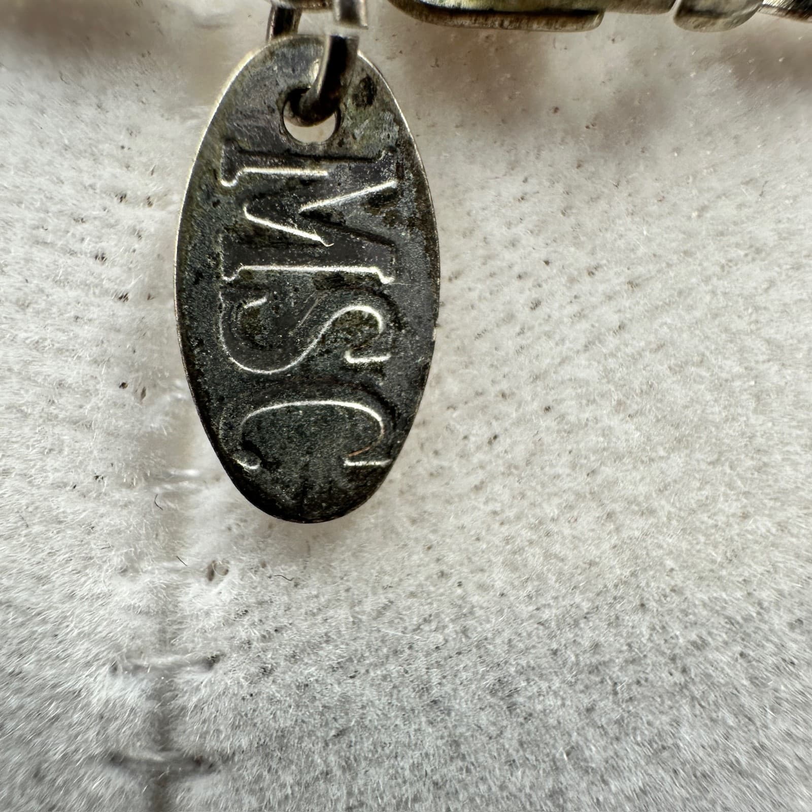 MSC Silver Oval Pendant Necklace Etched Initial “A” Minimal Classic Style - Thumbnail 7