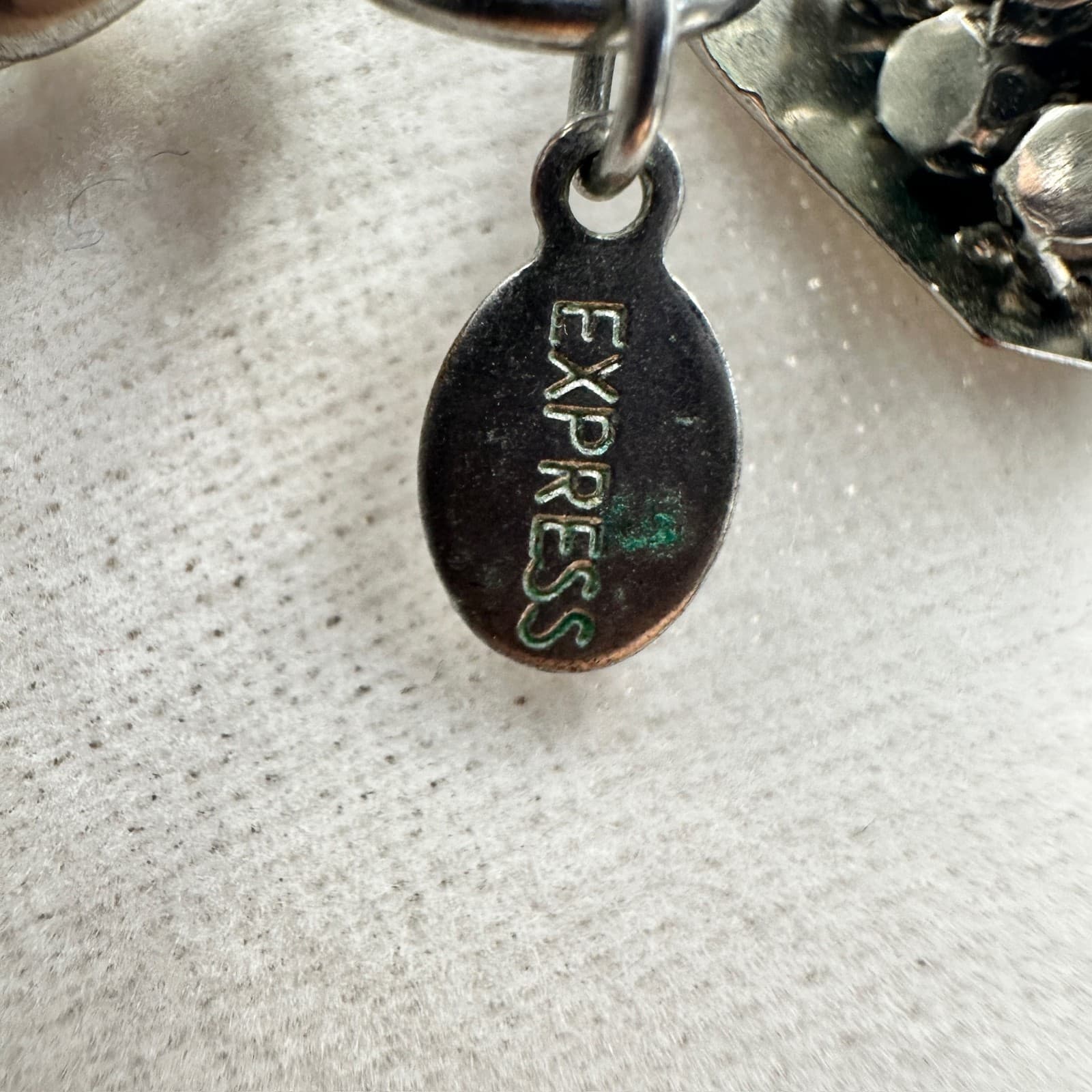 Express Silver Braided Multi-Strand Chain Necklace Chunky Glam Collar 18in - Thumbnail 8