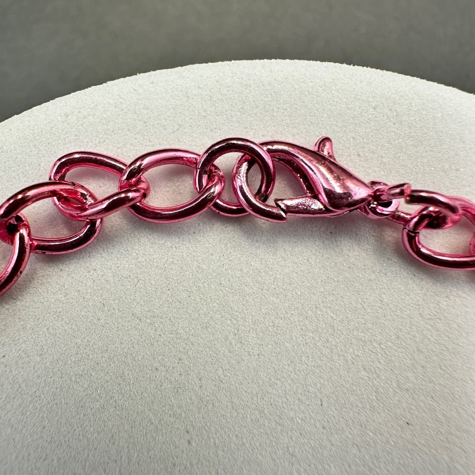 Pink Chain Charm Bracelet w/ SpongeBob & Rhinestone Star – Cute Cartoon Y2K Jewe - Thumbnail 4