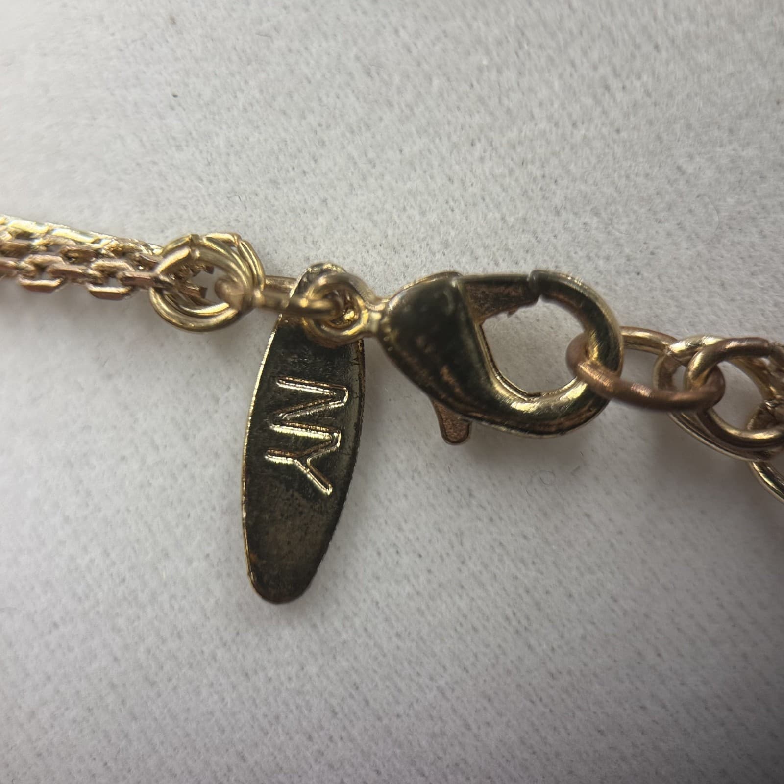 Vintage Gold Tone Cube & Black Bar Bead Necklace Long Layered Modernist - Thumbnail 7