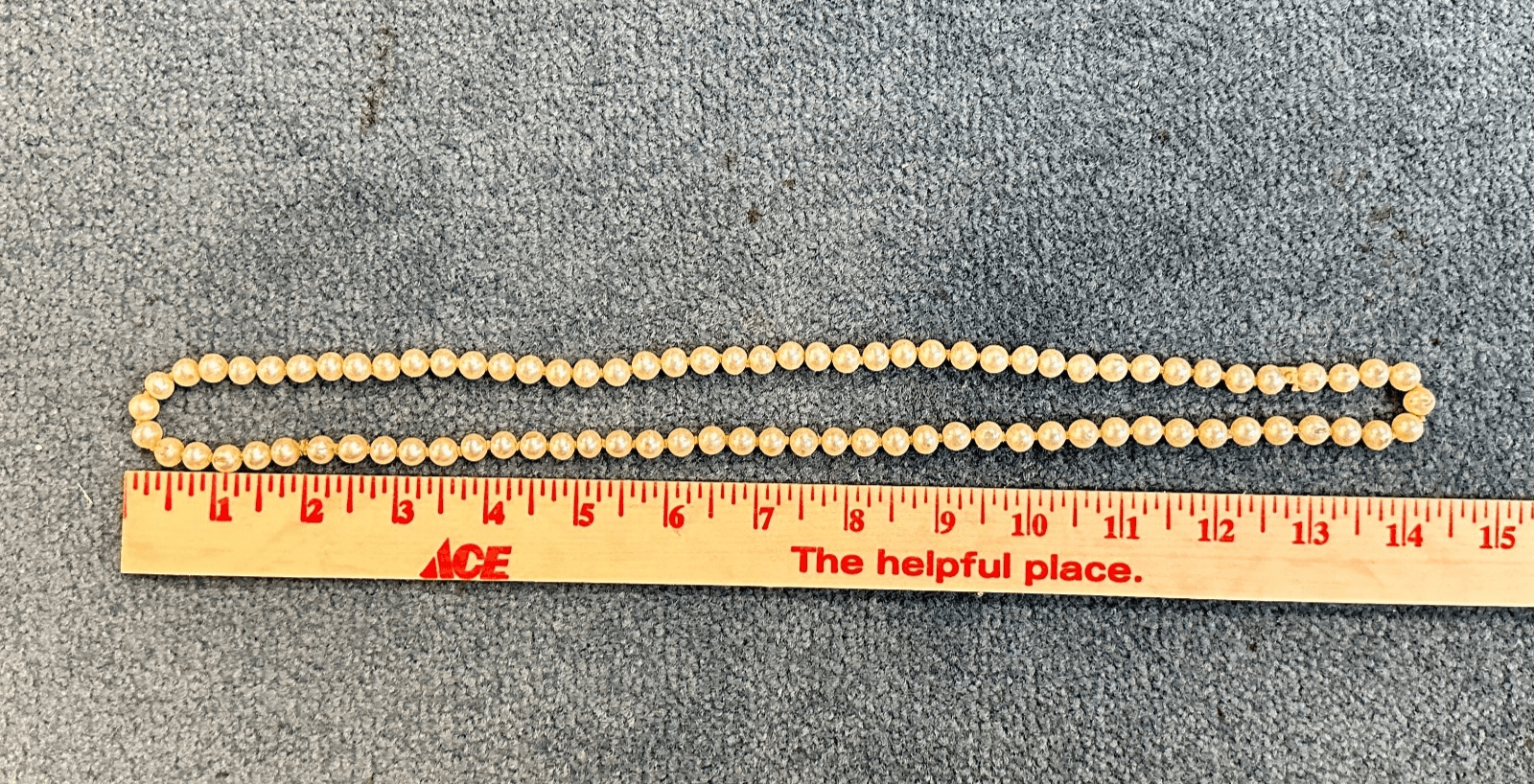 Vintage Faux Pearl Choker Necklace Single Strand Knotted Graduated Cream Classic - Thumbnail 2