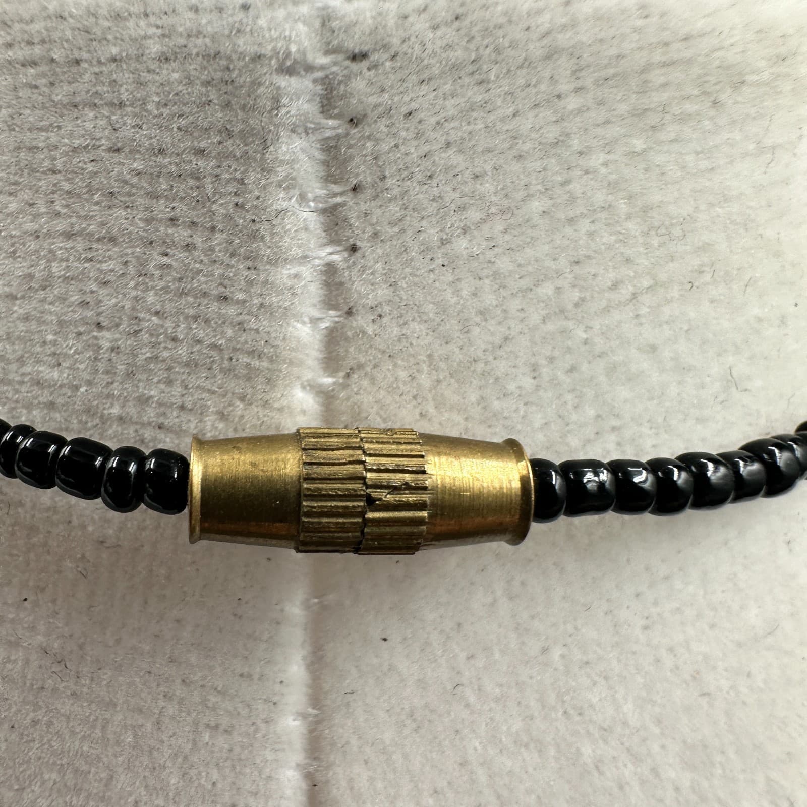 Vintage 90s Black Beaded Elephant Pendant Necklace Minimalist Women's Jewelry - Thumbnail 6