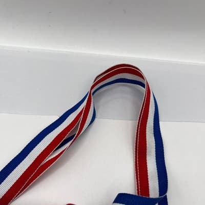 Vintage 1st Place Medal Haven Night Olympics 2025 Award Ribbon Red White Blue - Thumbnail 2