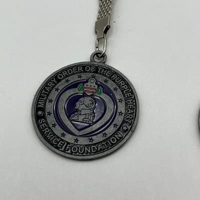 Vintage Lot of 3 Military Order of the Purple Heart Service Foundation Keychain - Thumbnail 2