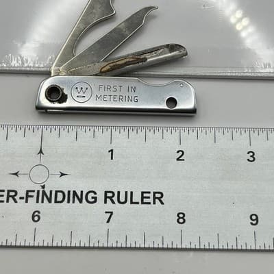 Vintage Lot of 2 Bassett USA Pocket Knife Rheem Westinghouse First In Metering - Thumbnail 9