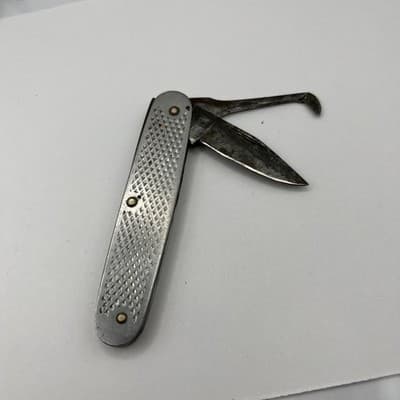 VTG Pocket Knife Multi Tool Lot of 7 Stainless China Red Folding Blade Estate - Thumbnail 6