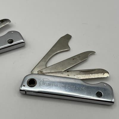 Vintage Lot of 2 Bassett USA Pocket Knife Rheem Westinghouse First In Metering - Thumbnail 8