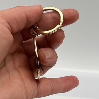 Vintage Avon 135th Anniversary Keychain CPC House Logo Gold Tone Sign of Quality - Thumbnail 7