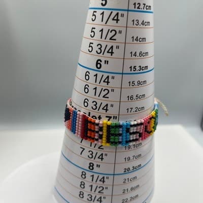 Vintage Colorful Beaded Friendship Bracelet Seed Bead Woven Boho Tribal Style - Thumbnail 6