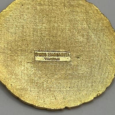 Vintage 1983 Margarita Basketball Medal Red Ribbon Enamel Gold Tone Sport Trophy - Thumbnail 6