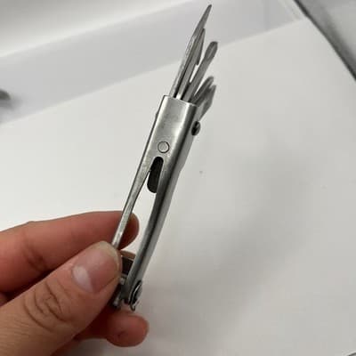 VTG Pocket Knife Multi Tool Lot of 7 Stainless China Red Folding Blade Estate - Thumbnail 9