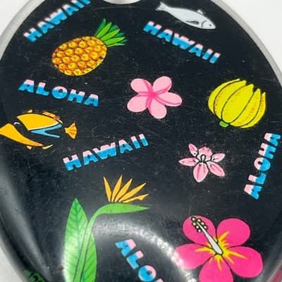 Vintage 1996 Hawaii Aloha Keychain Souvenir Pineapple Hibiscus Tropical Classic - Thumbnail 4