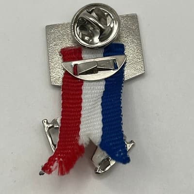 USA Figure Skating Pin Lot Olympic Patriotic God Bless America Ribbon Lapel Pins - Thumbnail 5