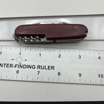 VTG Pocket Knife Multi Tool Lot of 7 Stainless China Red Folding Blade Estate - Thumbnail 13