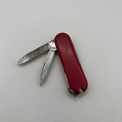 VTG Pocket Knife Multi Tool Lot of 7 Stainless China Red Folding Blade Estate - Thumbnail 14
