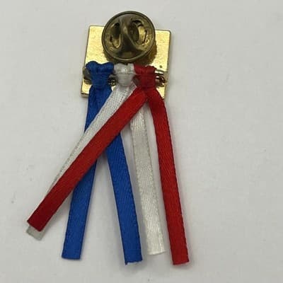 USA Figure Skating Pin Lot Olympic Patriotic God Bless America Ribbon Lapel Pins - Thumbnail 8