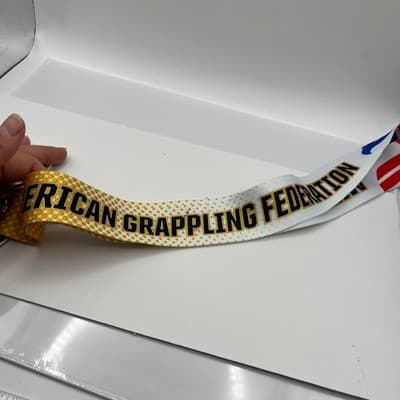 American Grappling Federation AGF Medal Large Silver X Shape BJJ Jujitsu Trophy - Thumbnail 2
