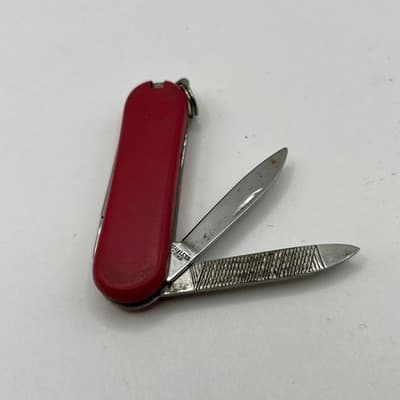 VTG Pocket Knife Multi Tool Lot of 7 Stainless China Red Folding Blade Estate - Thumbnail 15