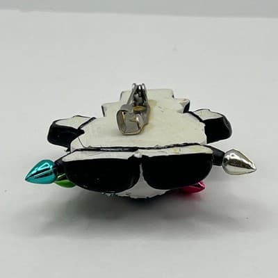 VTG Yuletide D'Lights Snowman Pin Christmas Light String Brooch A.D.M #YT-LB109 - Thumbnail 7