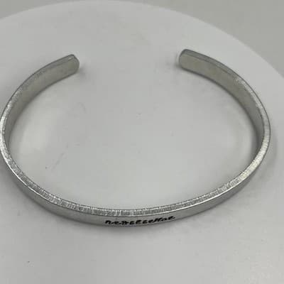 Custom Personalized Resilience Silver Cuff Bracelet Legacy of Love Memorial Gift - Thumbnail 2