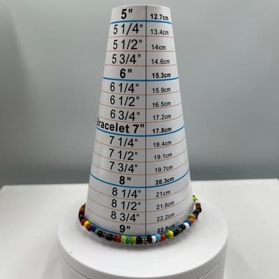 Vintage Colorful Mixed Seed Bead Bracelet Multicolor Glass Beads Lobster Clasp - Thumbnail 7