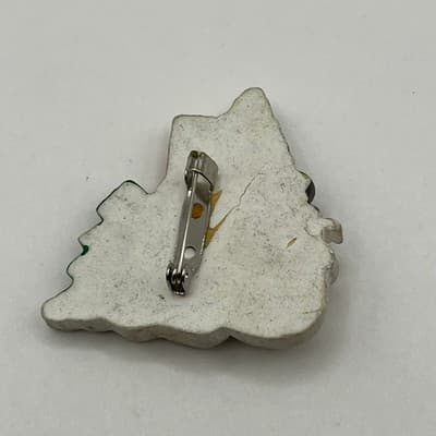 VTG Christmas Pin Lot Santa with Toy Sack & Snowman at Cottage Holiday Brooch - Thumbnail 8