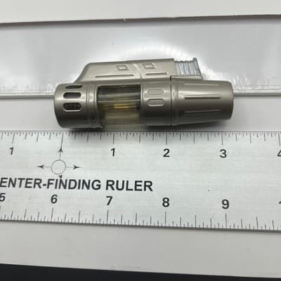 Vintage Industrial Style Butane Torch Lighter Refillable Windproof Silver Tone - Thumbnail 8