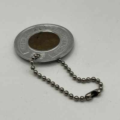 Vintage 1971 D Lucky Penny Keychain Las Vegas Club 49c Breakfast Souvenir Token - Thumbnail 5