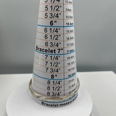 Vintage Silver Tone Bangle Bracelet Etched Floral Pattern Boho Stackable Gift - Thumbnail 7