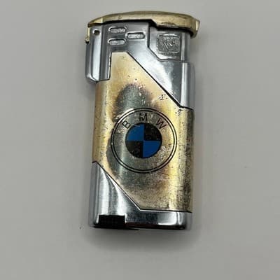 Vintage BMW Logo Lighter Refillable Butane Gas Torch Chrome Automotive Accessory - Thumbnail 2