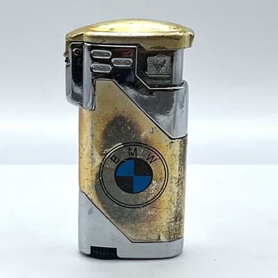 Vintage BMW Logo Lighter Refillable Butane Gas Torch Chrome Automotive Accessory - Image 1