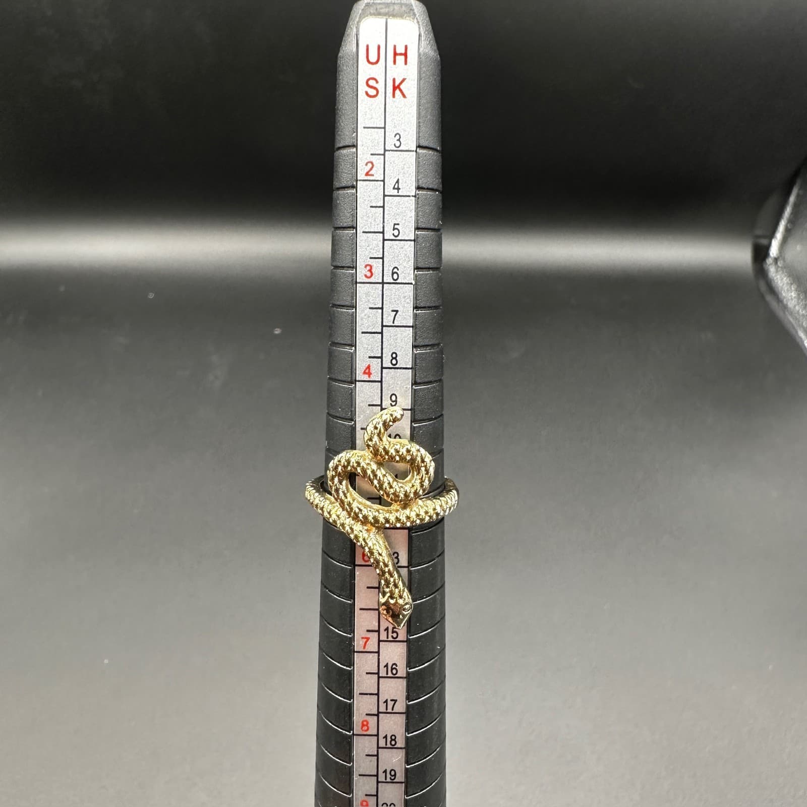 Vintage Gold Tone Snake Ring Wrapped Around Your Finger Women's Y2K 90s 2000s - Thumbnail 6