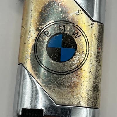 Vintage BMW Logo Lighter Refillable Butane Gas Torch Chrome Automotive Accessory - Thumbnail 3